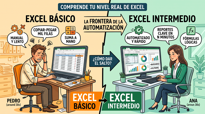 excel básico o intermedio. Cuál es mi nivel real?